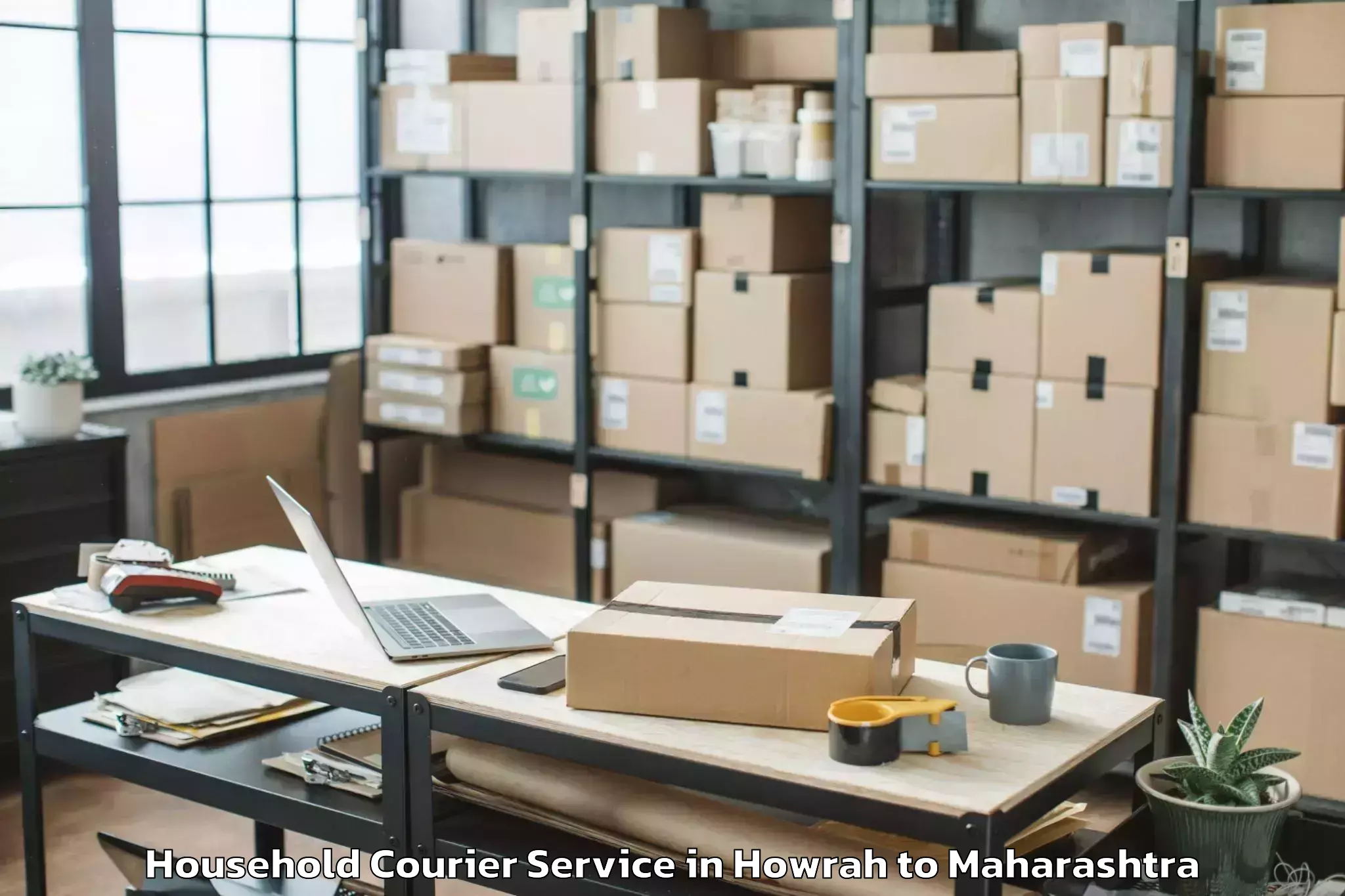 Top Howrah to Bhokar Household Courier Available